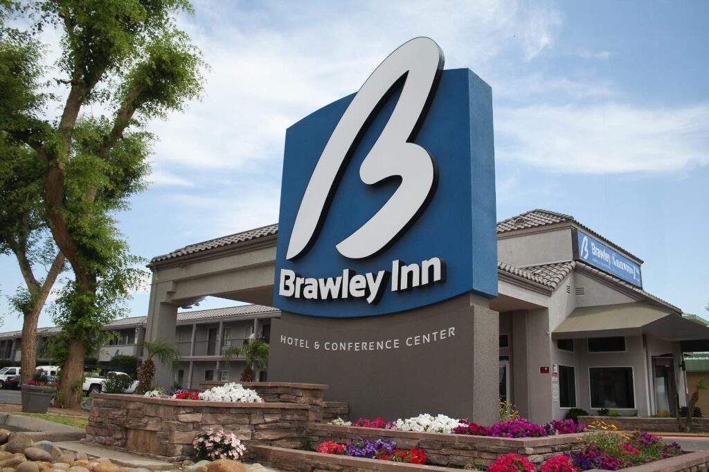 Monument sign for Brawley Inn