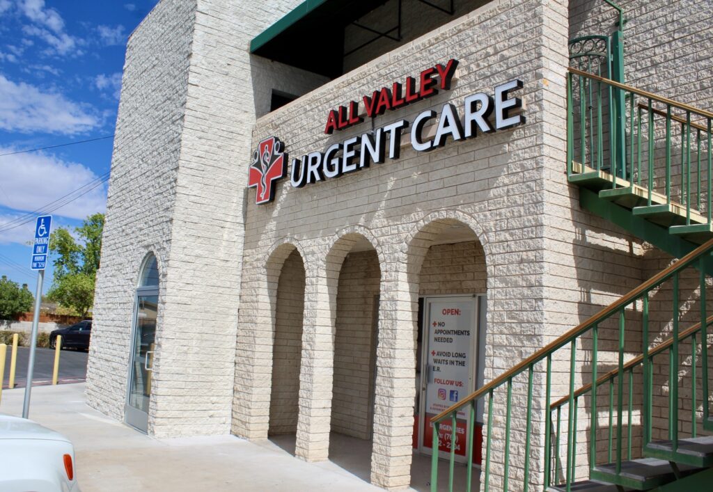 Channel letters for All Valley Urgent Care