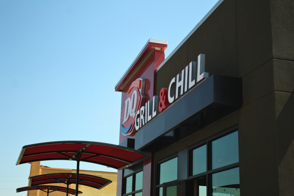 Channel letter installation for Dairy Queen