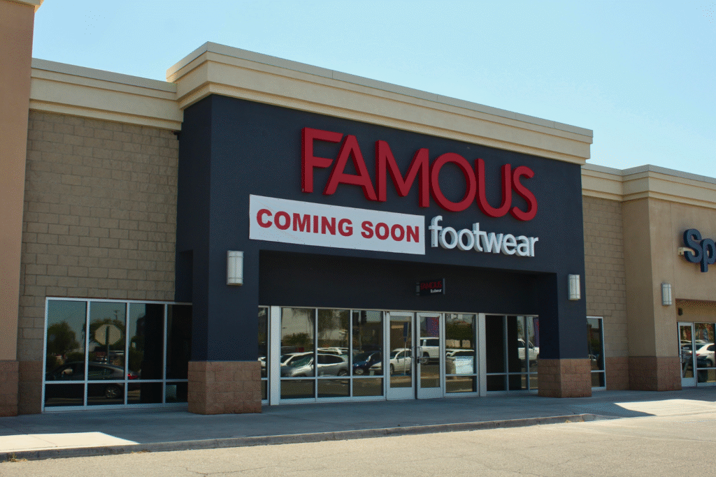 Channel letter installation for Famous Footwear