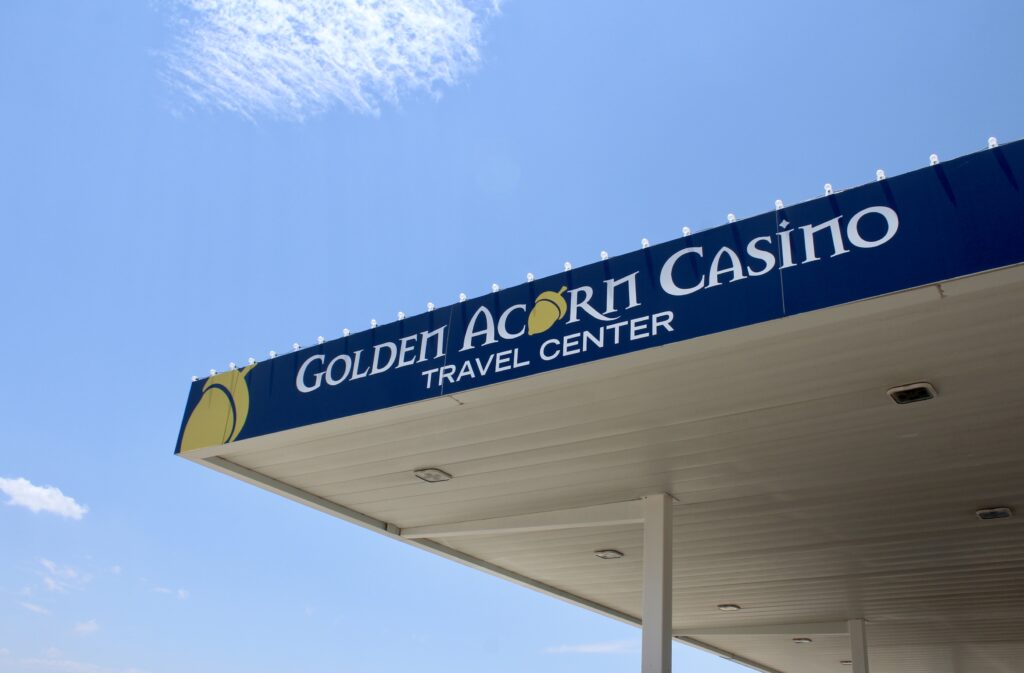 Canopy sign for Golden Acorn Casino