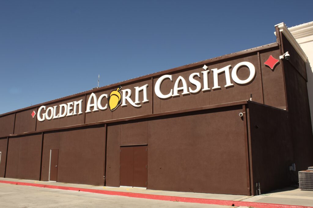 Golden Acorn Casino - Channel Letters by CNS Signs.