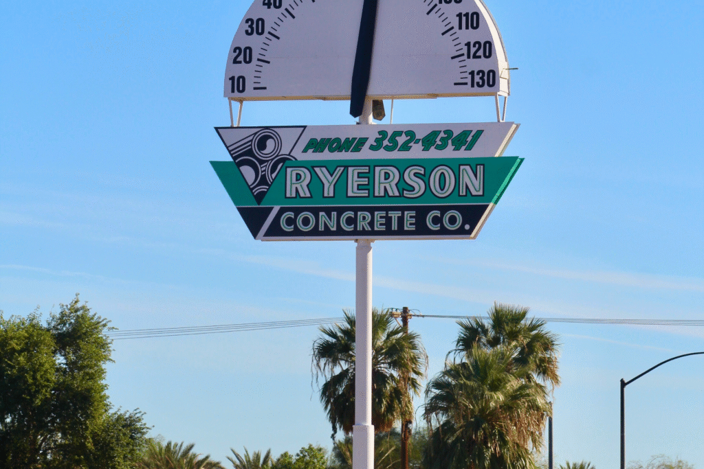 Pole Sign for Ryerson Concrete.