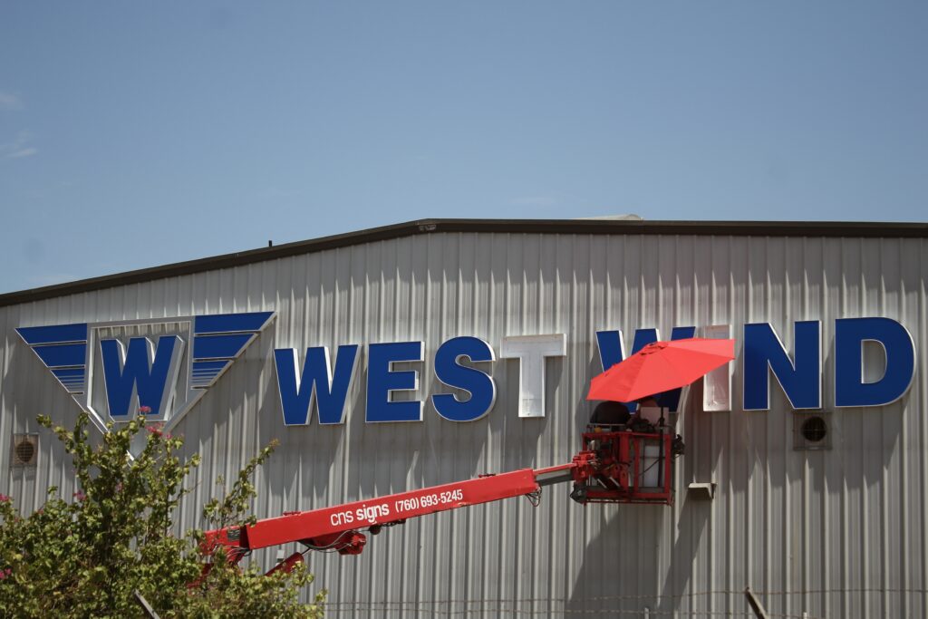 Channel Letters for West Wind by CNS Signs .